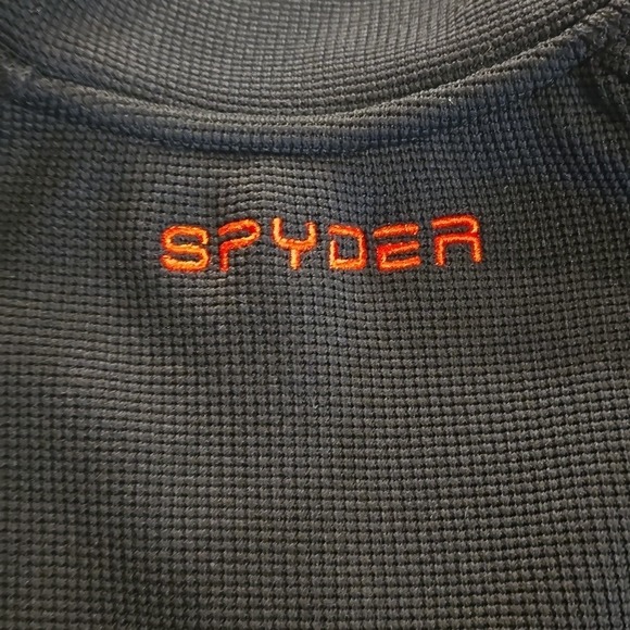 Spyder Men's Qtr Zip Black Pullover with Pockets and Microfleece Lining - Picture 7 of 10